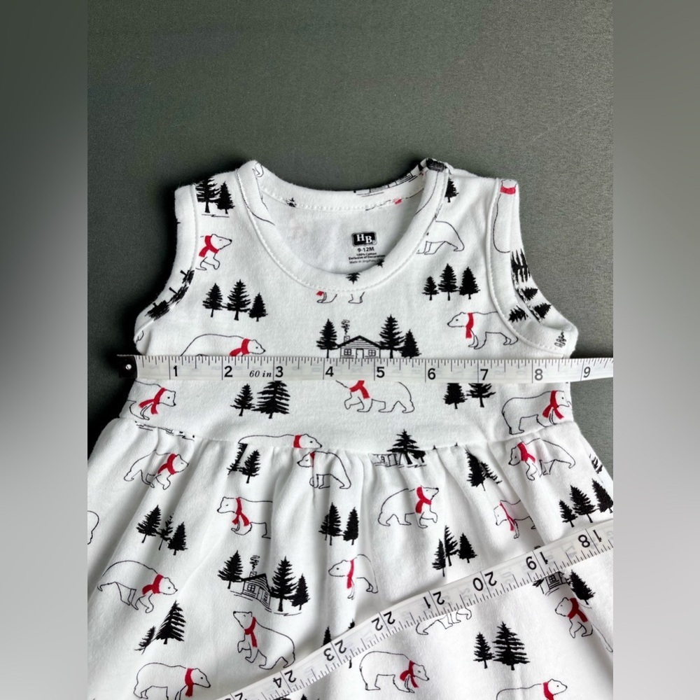 Hudson Baby 9-12 month Cotton Dress and Cardigan Sweater - Picture 9 of 10